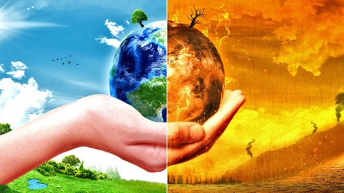 Depiction of the Effect of Global Warming Global Warming